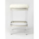 Butler Loft Jordan Acrylic & White Leather 24 inch White Leather Barstool