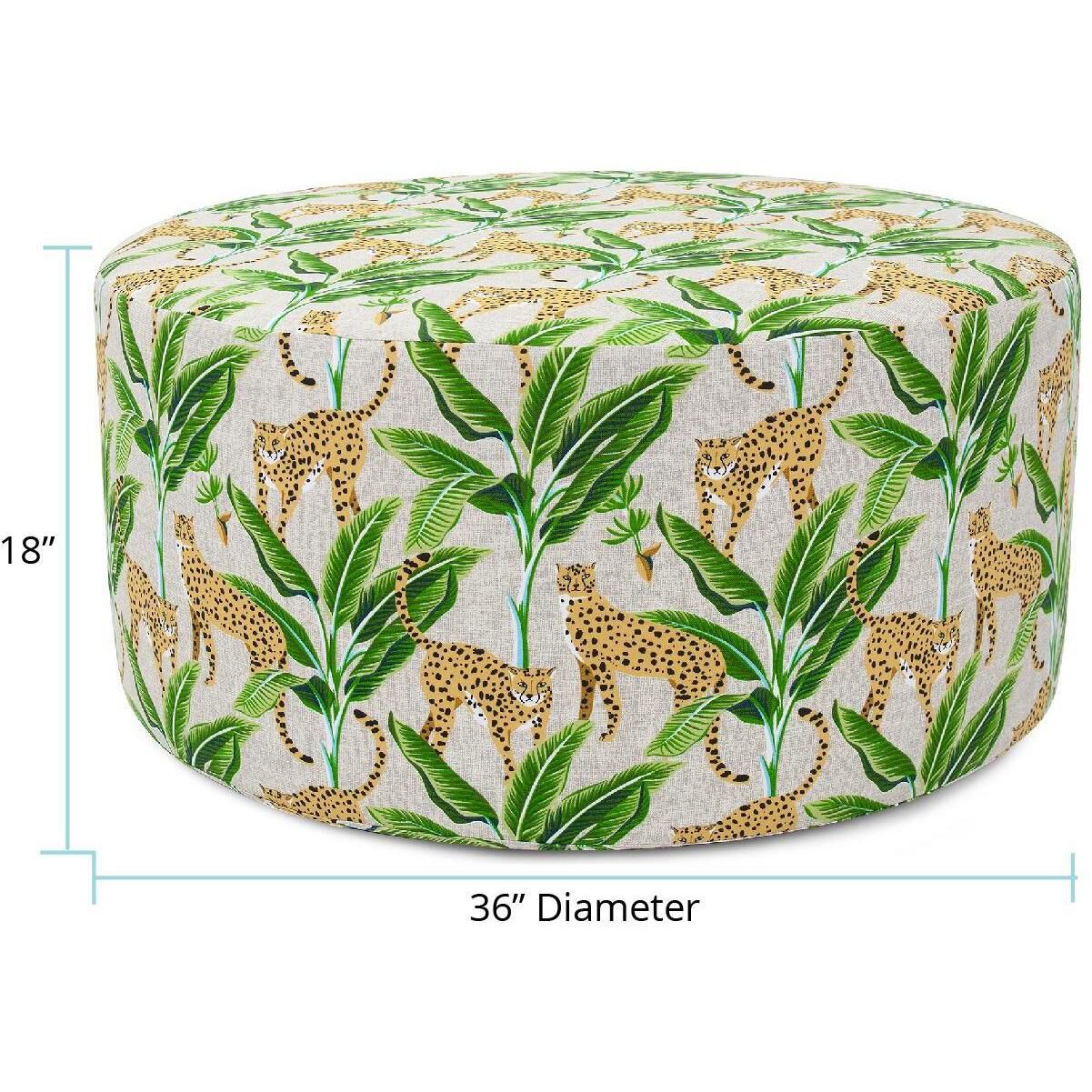 Safari Universal 18 inch Natural Outdoor Ottoman Frame & Cover