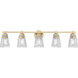 Andree 5 Light 40 inch Modern Gold Bathroom Vanity Wall Light