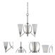 Canroe 3 Light 18 inch Brushed Steel Chandelier Ceiling Light