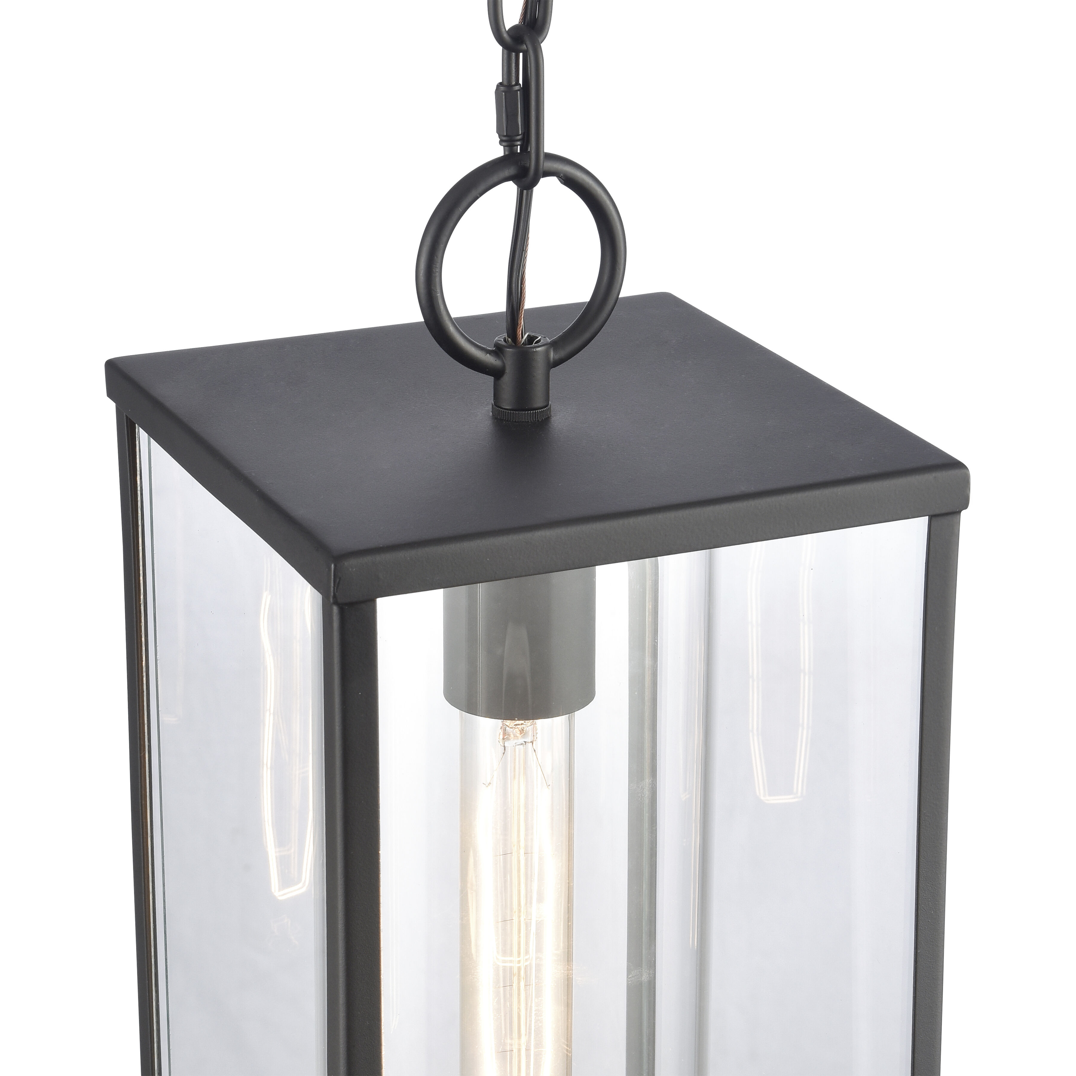 Augusta 1 Light 7 inch Matte Black Outdoor Pendant