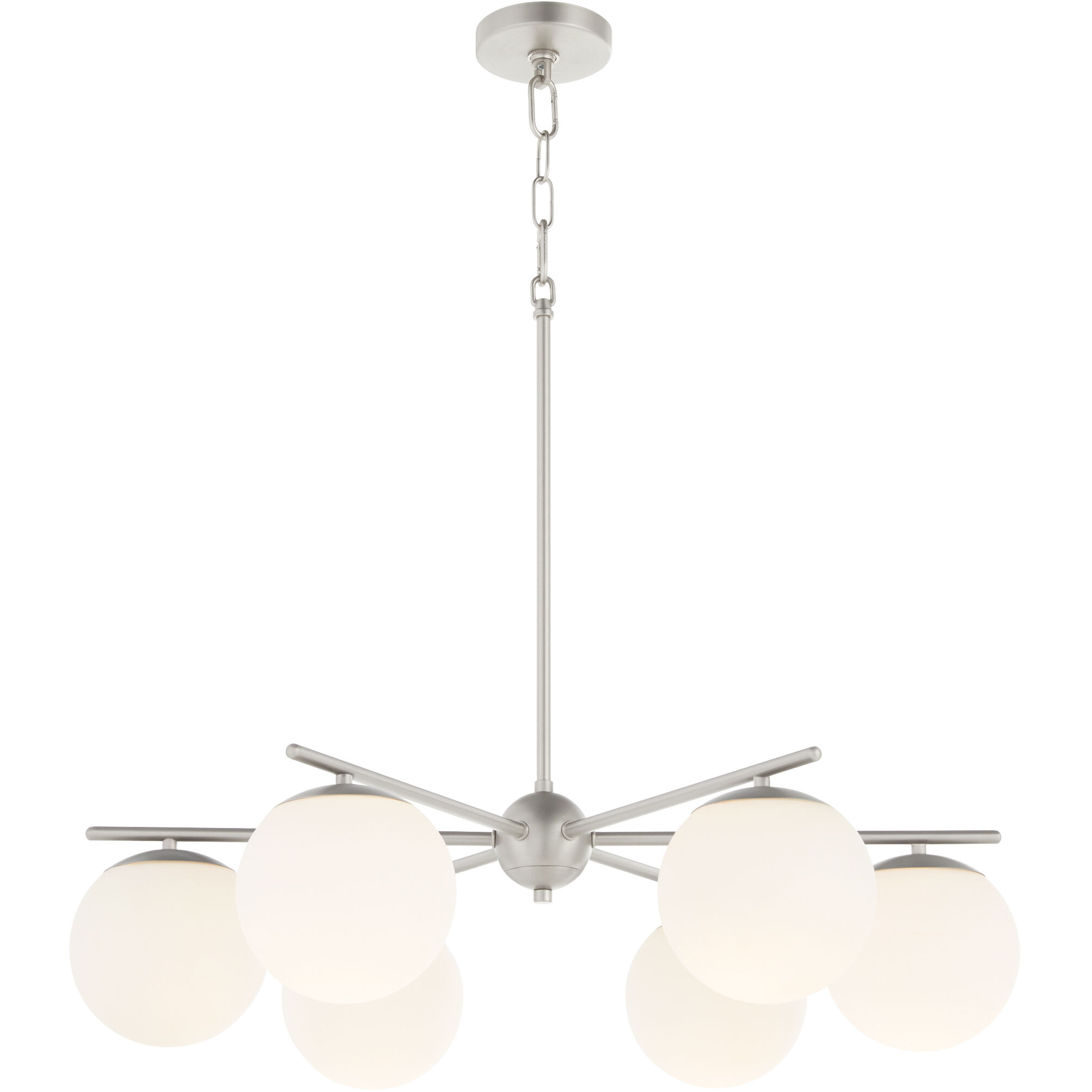 Jasper 6 Light 30 inch Satin Nickel Chandelier Ceiling Light