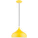 Amador 1 Light 11.75 inch Shiny Yellow with Polished Chrome Accents Pendant Ceiling Light