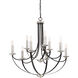 Alana 9 Light 32 inch Mystic Black Chandelier Ceiling Light, Two Tier