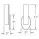 Loft LED 3 inch Chrome ADA Wall Sconce Wall Light in 3500K, 11in.
