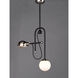Mingle LED LED 6 inch Black/Satin Nickel Single Pendant Ceiling Light in Black and Satin Nickel