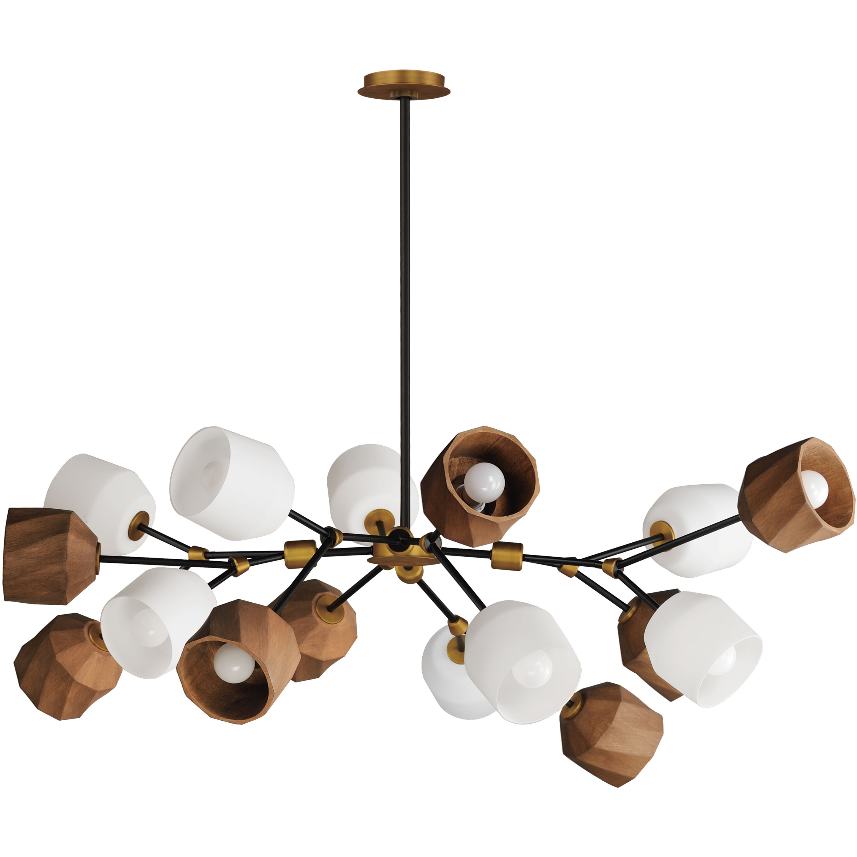 Akimbo LED 60.75 inch Dark Bronze with Antique Brass Multi-Light Pendant Ceiling Light