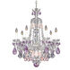 Hamilton Rock Crystal 7 Light 24 inch Jet Black Chandelier Ceiling Light in Rock Clear Jet