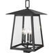 Rainer 5 Light 26 inch Black Outdoor Post Mounted Fixture in G9
