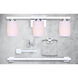 Jae 3 Light Chrome Bath Accessories And Vanity Combo Wall Light