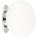 Mayu Wall Sconce Wall Light in Chrome and Opal Glass