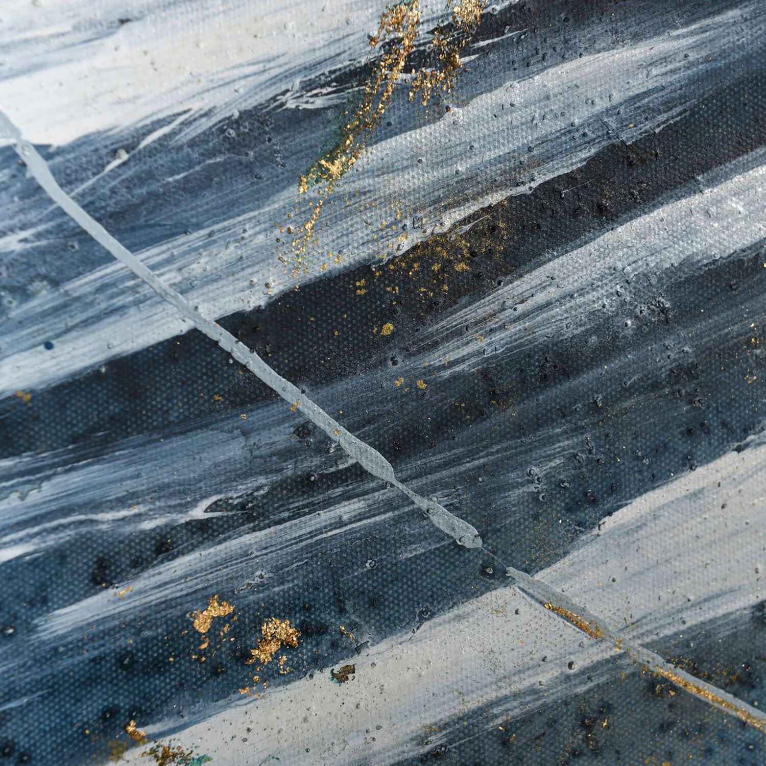 Cameron Blue and Yellow and Beige and Multicolor and Gold Wall Art