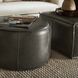Lusso 20 inch Grey Pouf