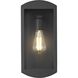 Miles 1 Light 14 inch Black Outdoor Wall Sconce