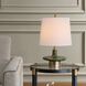 Sieler 19 inch 150 watt Moss Green and Antique Brass Table Lamp Portable Light