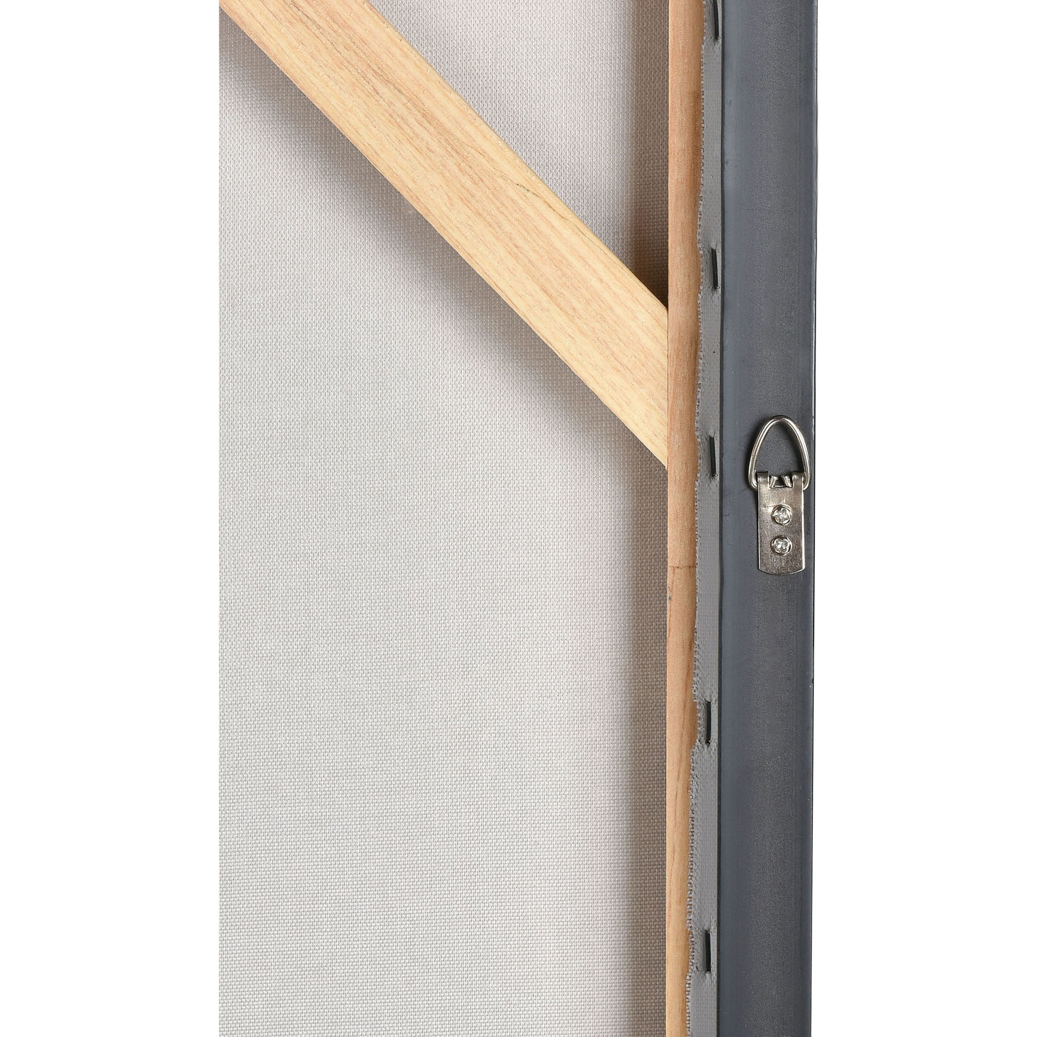 Modern Blush II White with Light Pink and Champagne Silver Framed Wall Art