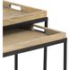 Akin 24 X 18 inch Natural with Black Accent Table, Set of 2