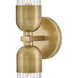 Soren 2 Light 5 inch Heritage Brass Bath Light Wall Light