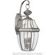 Lancaster 2 Light 20.5 inch Antique Brushed Nickel Outdoor Wall Lantern