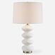 Liora 26.25 inch 150.00 watt White Glaze and Brushed Antique Brass Table Lamp Portable Light
