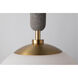 Brielle 1 Light 10 inch Aged Brass Pendant Ceiling Light