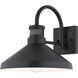 Highland Park 1 Light 10.75 inch Matte Black and White Outdoor Motion Sensor Wall Light