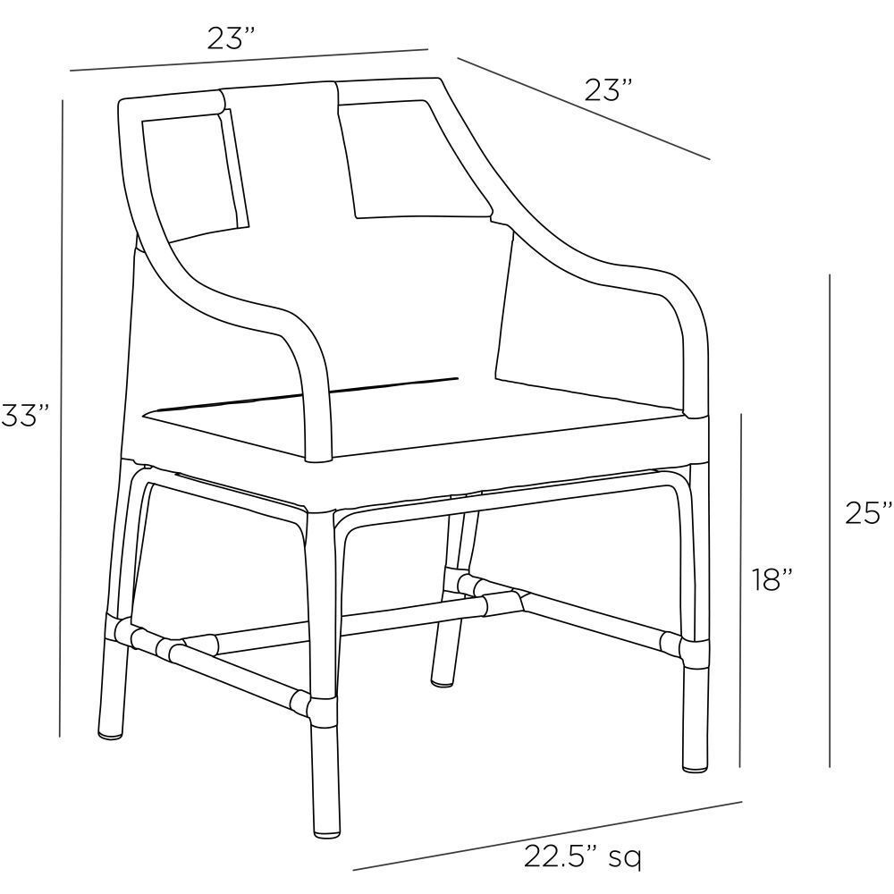 Newton Chartreaux Gray and Gray Outdoor Dining Chair