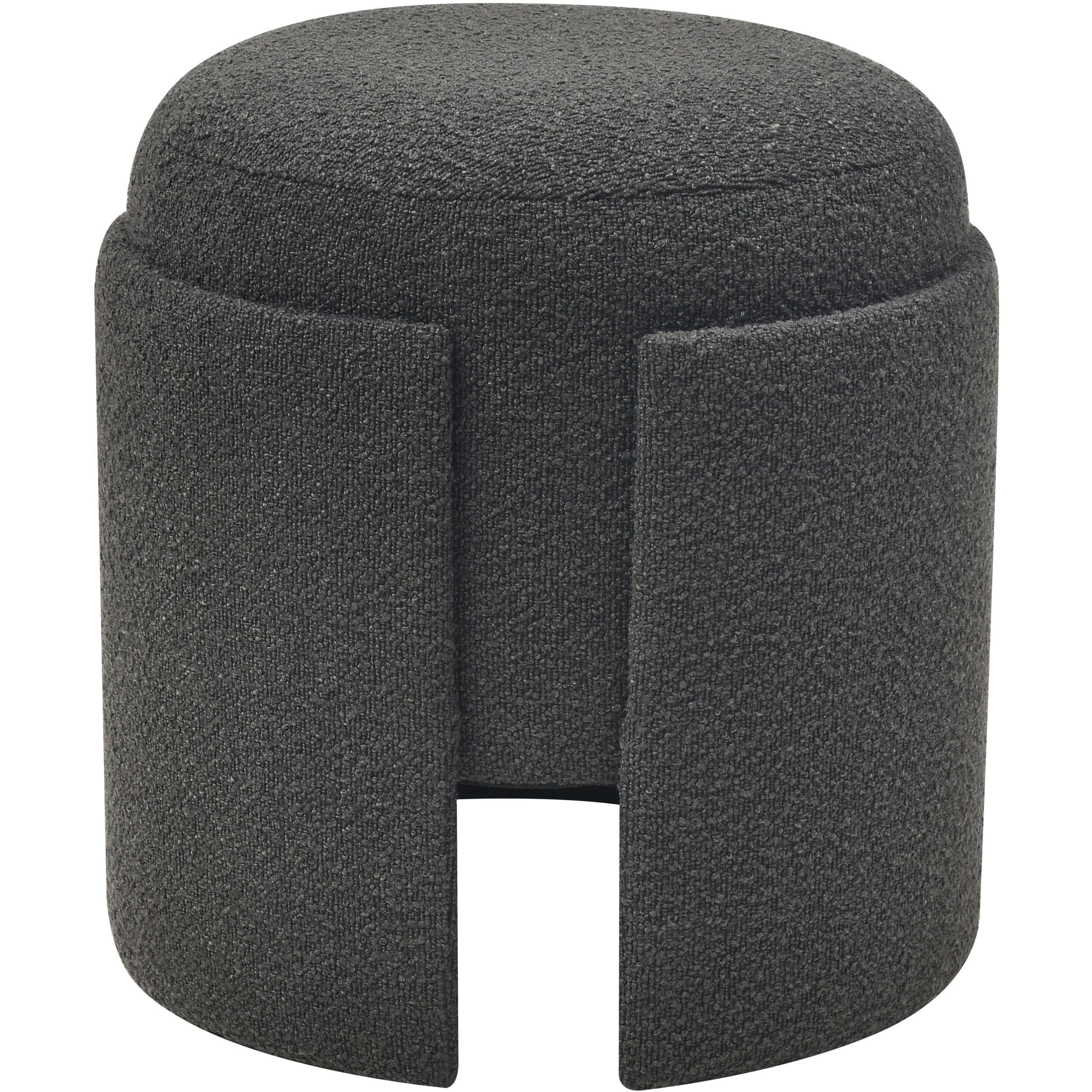 Ondine 18 inch Charcoal Accent Stool