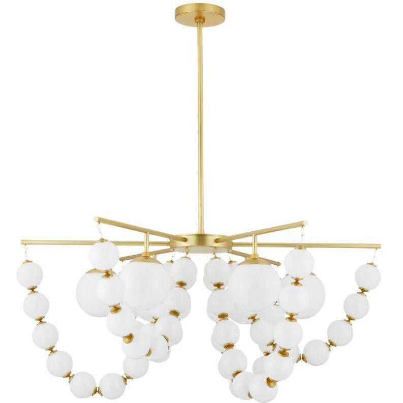 Genesis 5 Light 42 inch Antique Brass Chandelier Ceiling Light