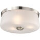 Lune 16 inch Brushed Nickel Flush Mount Ceiling Light