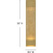 MOCO Rune LED 30 inch Heritage Brass Outdoor Wall Mount Lantern
