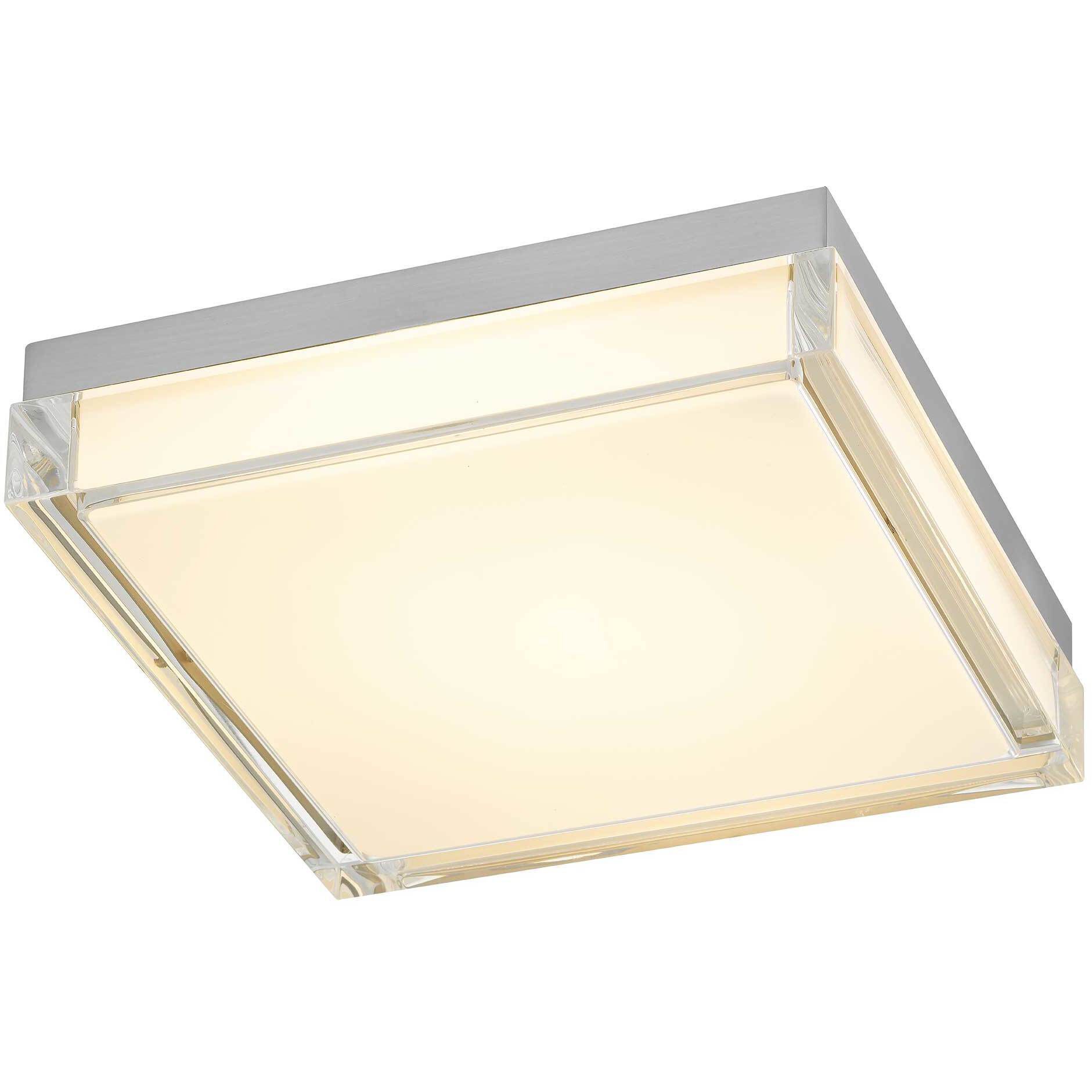Box LED 11 inch Brushed Stainless Steel Outdoor Flush Mount