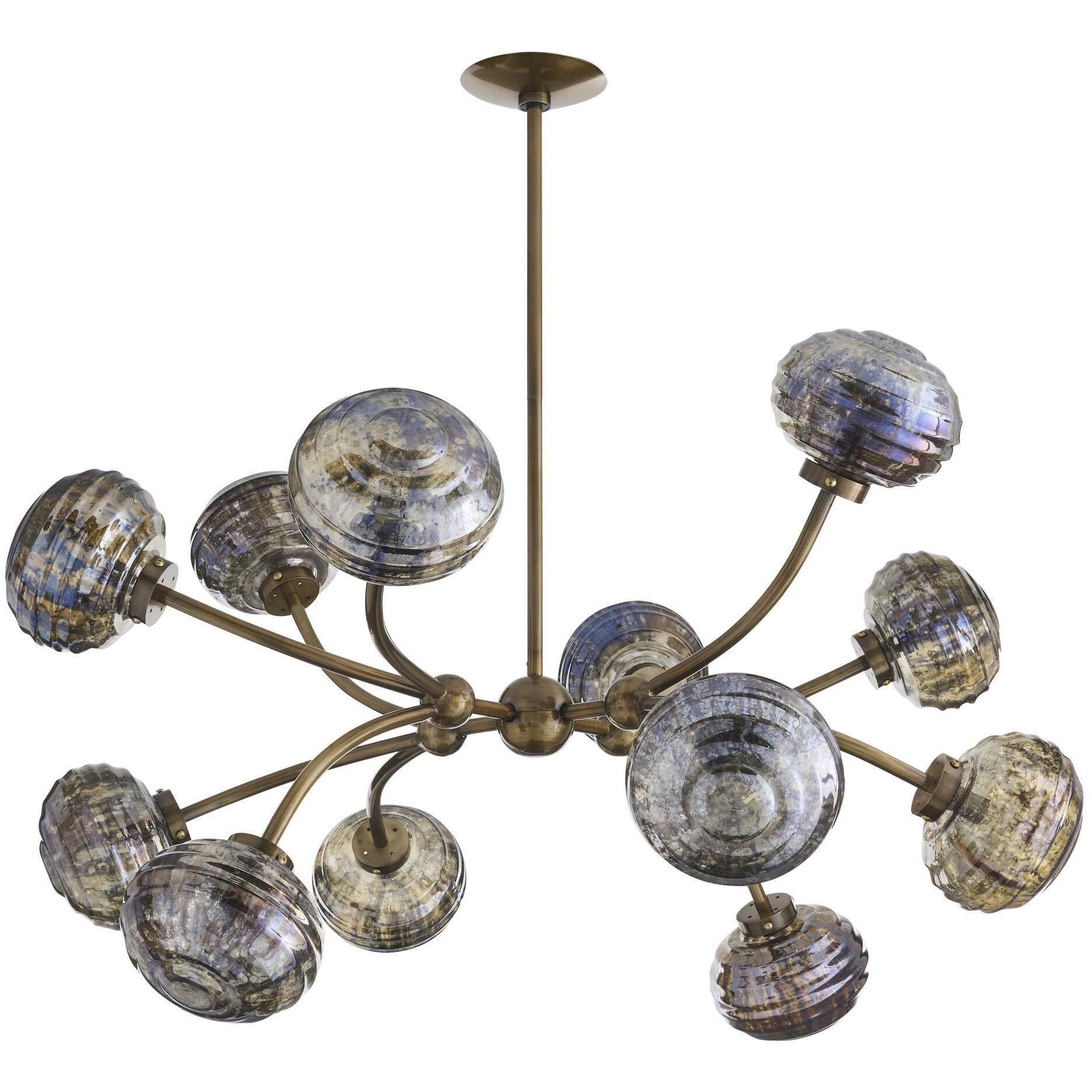 Merrick 12 Light 39 inch Vintage Brass Chandelier Ceiling Light