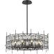 Garroway 9 Light 32 inch Matte Black Chandelier Ceiling Light
