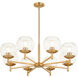 Lyon 8 Light 34 inch Aged Brass Chandelier Ceiling Light