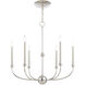 Cortlandt 6 Light 28 inch Polished Nickel Chandelier Ceiling Light