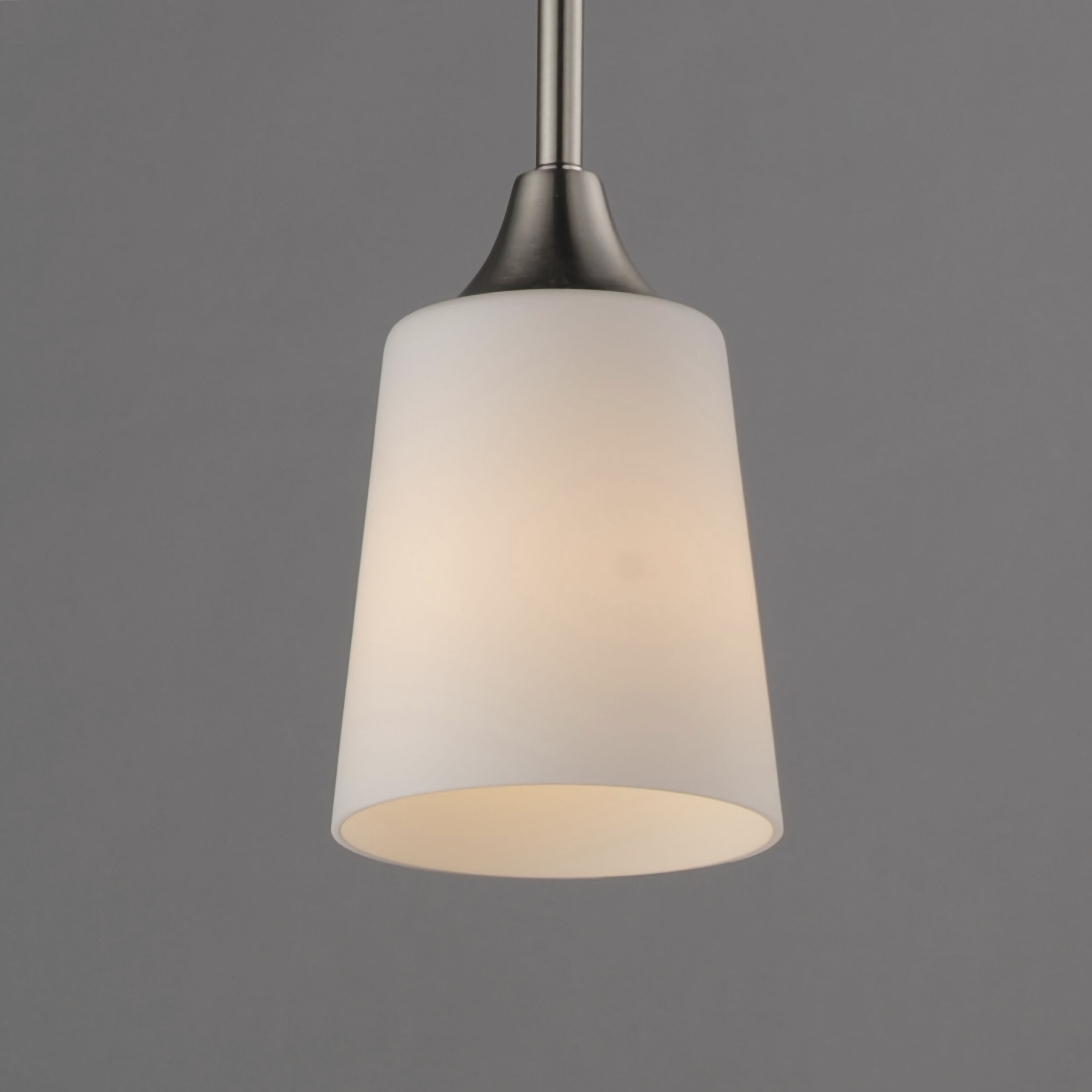 Hudson 1 Light 4.75 inch Satin Nickel Mini Pendant Ceiling Light in Satin White