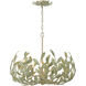 Broche 5 Light 23 inch Champagne Green Tea Chandelier Ceiling Light