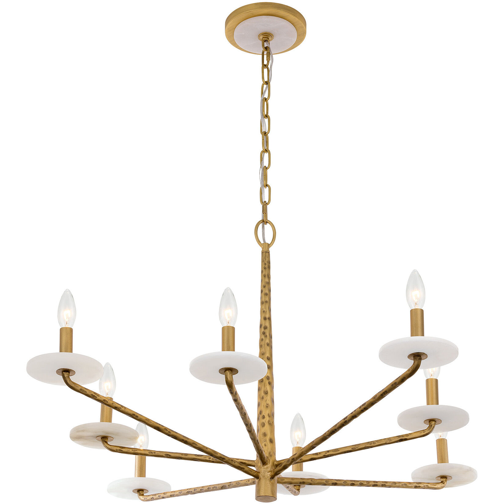 Judi 8 Light 38 inch Distressed Gold Chandelier Ceiling Light