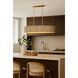Jacob's Ladder 6 Light 48 inch French Gold Linear Pendant Ceiling Light, Smithsonian Collaboration