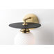 Ellis LED 7 inch Aged Brass and Black Wall Sconce Wall Light