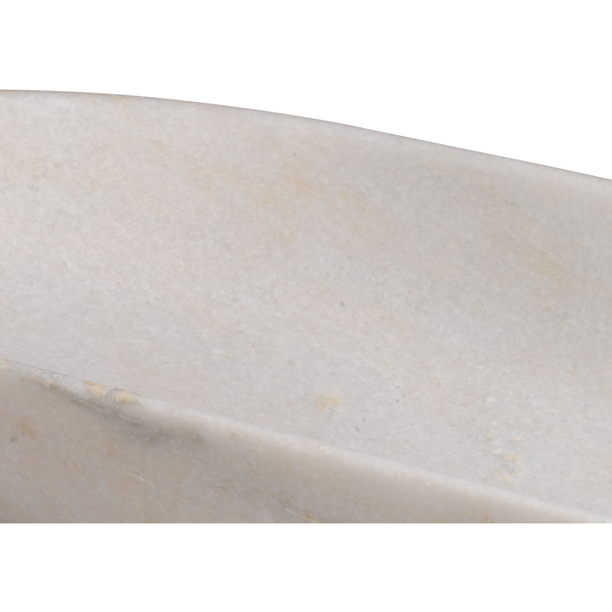 Long 8 X 4 inch Long Oval Bowl in White Marble
