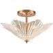 Radiance 4 Light 20 inch Satin Brass Semi Flush Mount Ceiling Light