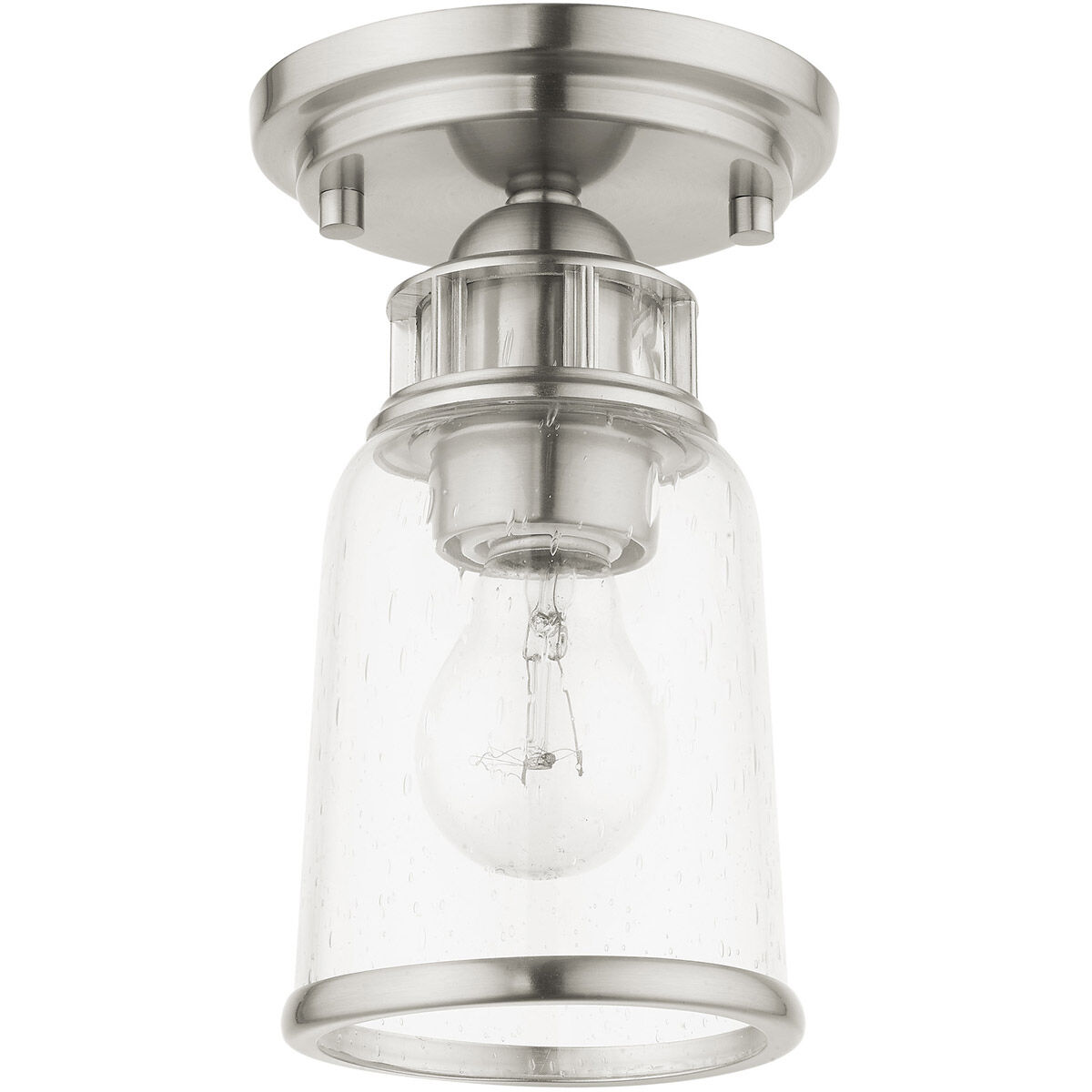 Lawrenceville 1 Light 5 inch Brushed Nickel Flush Mount Ceiling Light