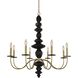 Piedra 8 Light 34 inch Brushed Brass Chandelier Ceiling Light