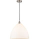 Edison Dome 1 Light 16 inch Brushed Satin Nickel Pendant Ceiling Light