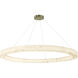 LumenAria Collection - Medley Family 62 inch Brushed Brass and Faux Alabaster Resin Pendant Ceiling Light in 62" D x 62" W x 3.5" H, EVOLV