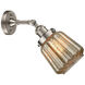 Franklin Restoration Chatham 1 Light 6 inch Brushed Satin Nickel Sconce Wall Light in Mercury Glass, Franklin Restoration