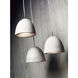 Castle 1 Light 8 inch Polished Concrete with Chrome Mini Pendant Ceiling Light