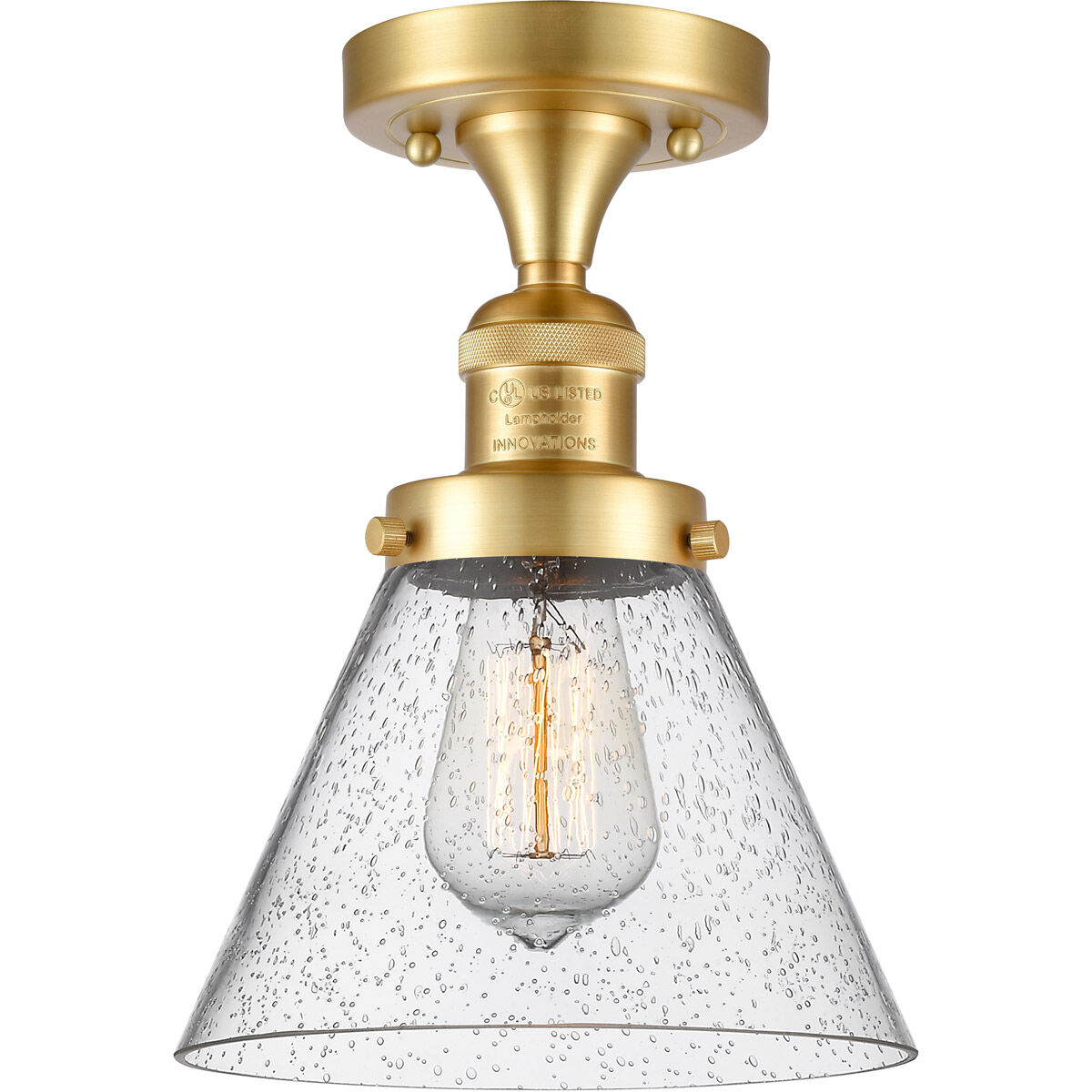 Franklin Restoration Large Cone 1 Light 7.75 inch Semi-Flush Mount